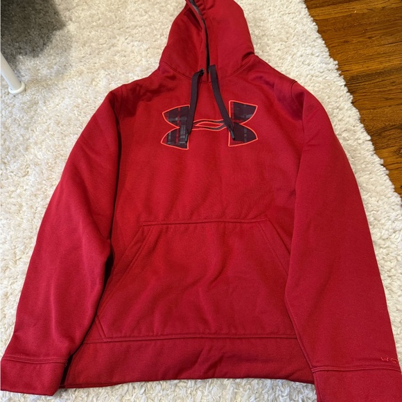 Under Armour Red Hoodie with Patterned Lining - Picture 1 of 3